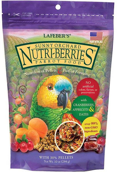 Lafeber Sunny Orchard Nutri-Berries Parrot Food, 10-oz bag slide 1 of 8