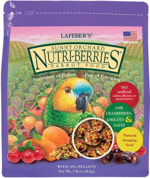 Lafeber Sunny Orchard Nutri-Berries Parrot Food, 3-lb bag slide 1 of 8