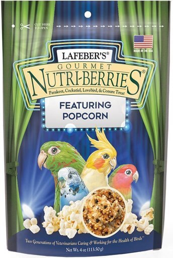 Lafeber Popcorn Nutri-Berries Bird Treat, 4-oz bag