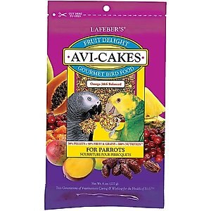 Lafeber Fruit Delight Avi-Cakes Large Bird Food, 8-oz bag