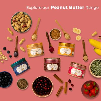 Show full view: Pawfect All Natural Peanut Butter with Strawberry & Pumpkin Seeds Grain-Free Food Topper & Lickable Dog Treat, 15.87-oz jar slide 9 of 10