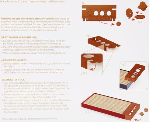 Show full view: Petlinks Scratcher's Choice+ Corrugated Cat Scratcher Toy with Catnip slide 5 of 9