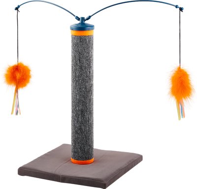 SmartyKat Scratch 'N Spin Carpet Post Cat Scratcher with Wands Cat Toy, slide 1 of 1