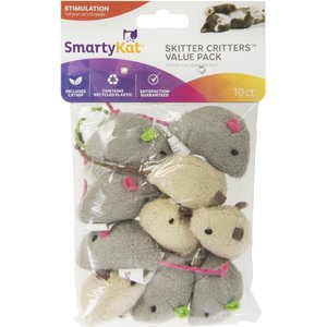 SmartyKat Skitter Critters Value Pack Catnip Cat Toys, 10 count