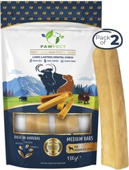 Pawfect Himalayan Cheese Chews Medium All Natural High-Protein Grain-Free Dental Dog Treats, 2 count
