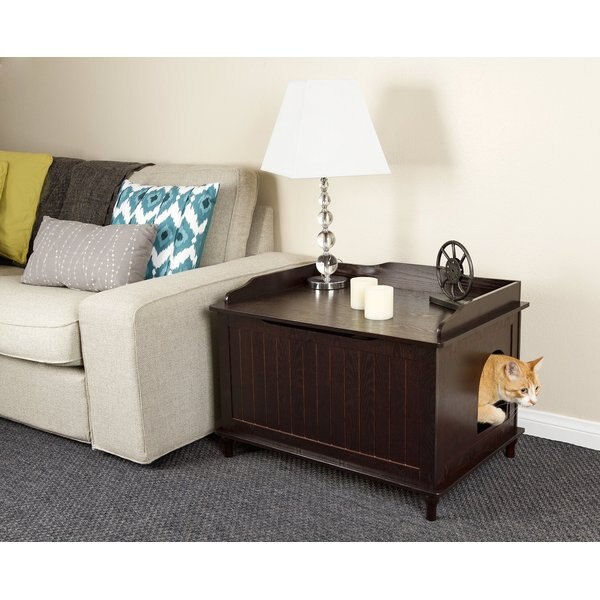 DESIGNER PET PRODUCTS Catbox Enclosure Litter Box, Espresso