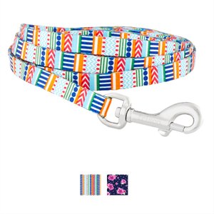Frisco Patterned Polyester Dog Leash, X-Small: 6-ft long, 3/8-in wide, Geo Graphic Print