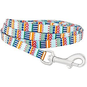 Frisco Patterned Polyester Dog Leash, Large: 4-ft long, 1-in wide, Geo Graphic Print