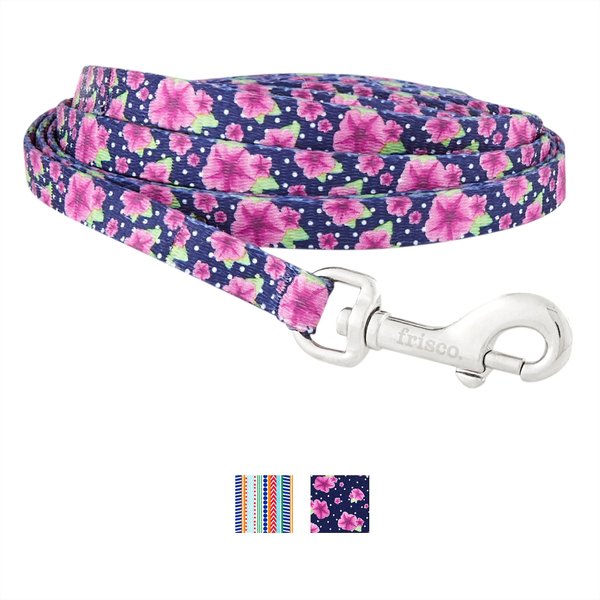 Frisco Patterned Polyester Dog Leash, Midnight Floral, Small: 6-ft long, 5/8-in wide slide 1 of 6