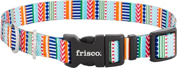 Frisco Patterned Polyester Dog Collar, Geo Graphic Print, Medium: 14 to 20-in neck, 3/4-in wide slide 1 of 7