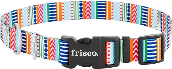 Frisco Patterned Polyester Dog Collar, Large: 18 to 26-in neck, 1-in wide, Geo Graphic Print slide 1 of 7