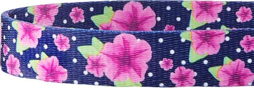 Show full view: Frisco Patterned Polyester Dog Collar, Midnight Floral, Medium slide 4 of 8