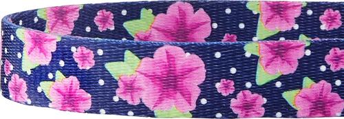 Show full view: Frisco Patterned Polyester Dog Collar, Midnight Floral, Medium slide 5 of 8