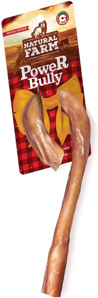 Natural Farm Power Bully Candy Cane Stick Dental Dog Treats, 1.94-oz bag