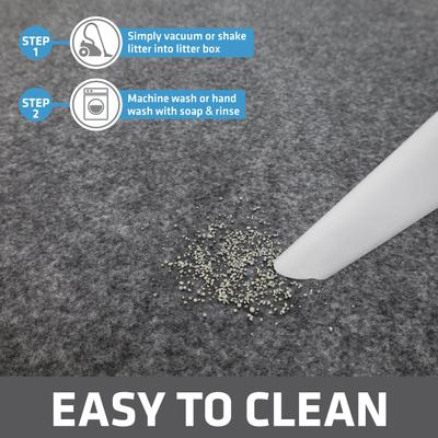 Show full view: Drymate Protective & Decorative Cat Litter Mat, Light Grey, X-Large, 29-in x 36-in slide 4 of 9