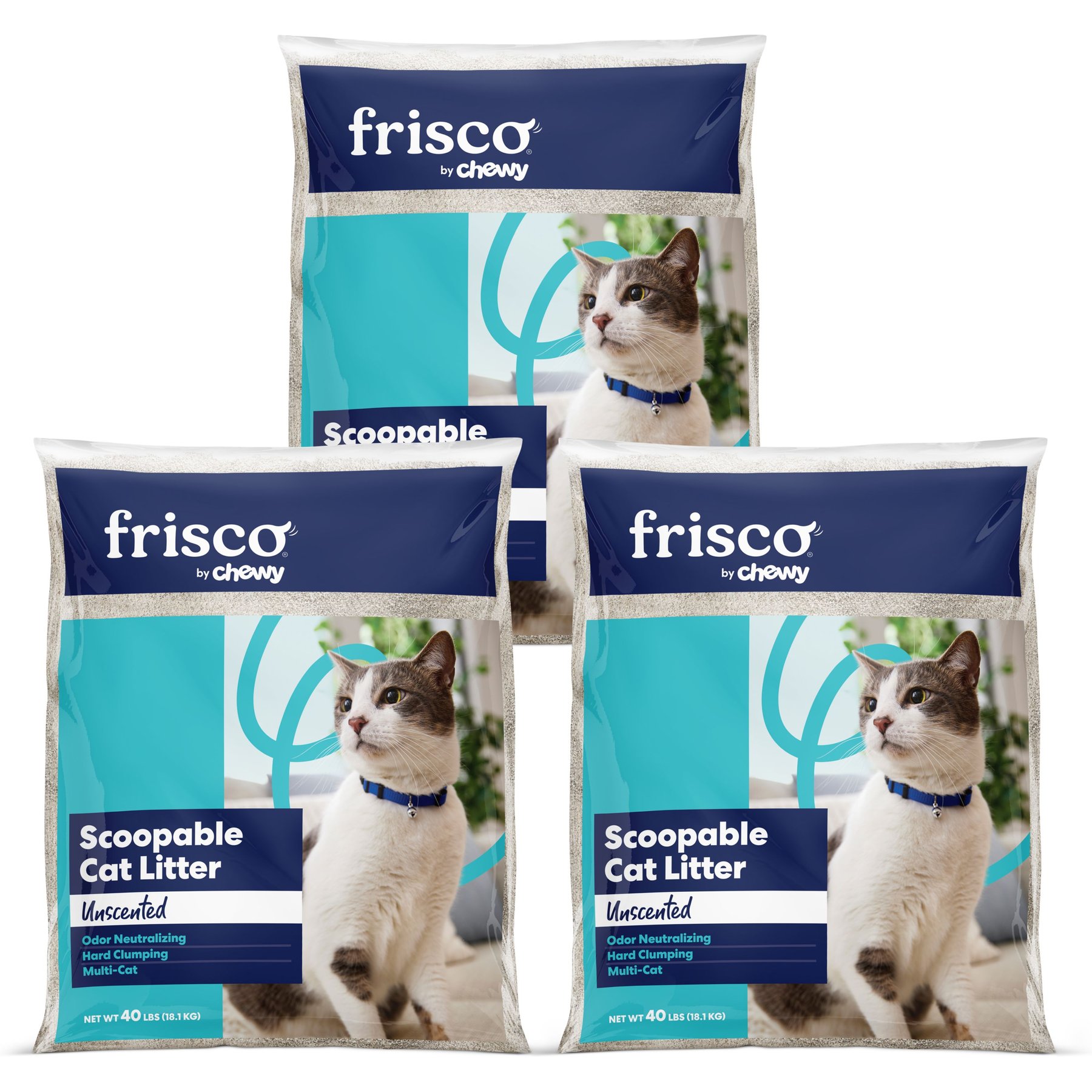 FRISCO Multi Cat Unscented Clumping Clay Cat Litter 20 lb bag Chewy