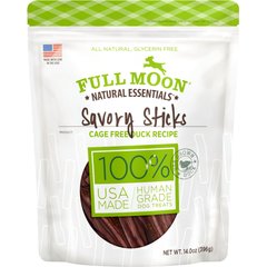 Full Moon Essential Duck 100% Human Grade Savory Sticks Dog Treats, 14-oz bag