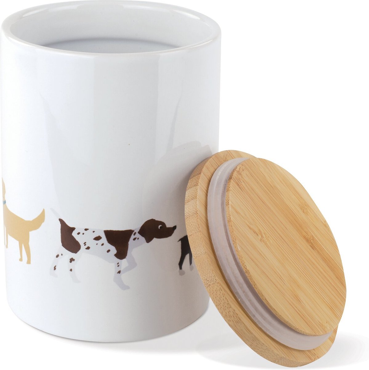 PET SHOP BY FRINGE STUDIO Happy Breeds Ceramic Dog Treat Jar, Medium