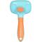 Show in main carousel: One for Pets Comfy-Pro Self-Cleaning Soft Pin Dog & Cat Slicker Brush, Green/Orange slide 1 of 4