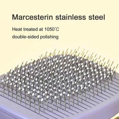 Show full view: One for Pets Comfy-Pro Self-Cleaning Soft Pin Dog & Cat Slicker Brush, Purple/Blue slide 4 of 4