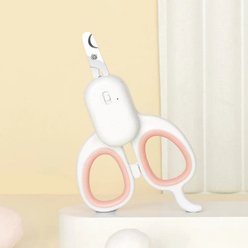 One for Pets with Led & Wood's Lamp Cat Nail Clippers, Pink