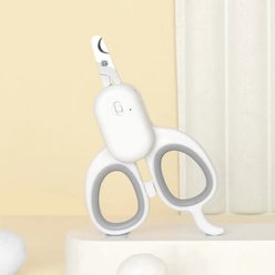 One for Pets with Led & Wood's Lamp Cat Nail Clippers, Gray