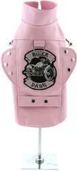 Doggie Design Biker Dawg Motorcycle Dog Jacket, Pink, X-Large