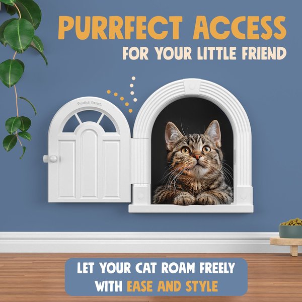 Purrfect Portal Meow Manor Plastic Interior Cat Door