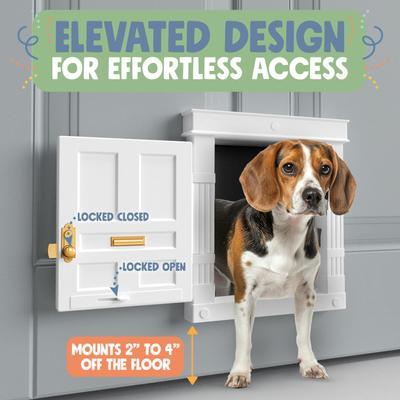 Show full view: Purrfect Portal Beacon Hill Plastic Interior Dog & Cat Door, White with Gold Accent, Large slide 6 of 9