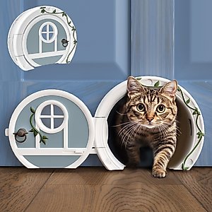 Purrfect Portal Gnome Plastic Interior Dog & Cat Door, Blue Green, Large