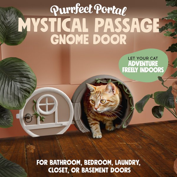 Purrfect Portal Gnome Plastic Interior Cat Door