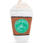 BARK Cup of Bark Roast Squeaky Plush Dog Toy, White, Medium