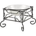 YML Wrought Iron Stand with Stainless Steel Dog Bowl, Small