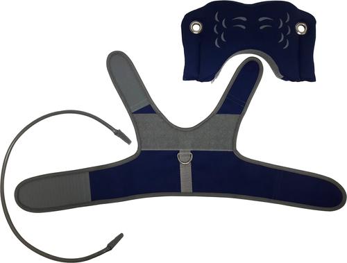 Show full view: Muffin's Halo For Blind Dogs Safe Navigation & Confidence Harness & Bumper Dog Collar Accessory, Blue, X-Small slide 5 of 12