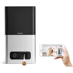 Petcube Bites Wi-Fi Pet Camera & Treat Dispenser, Matte Silver