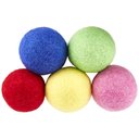 Earthtone Solutions Felted Wool Ball Cat Toys, 5 count