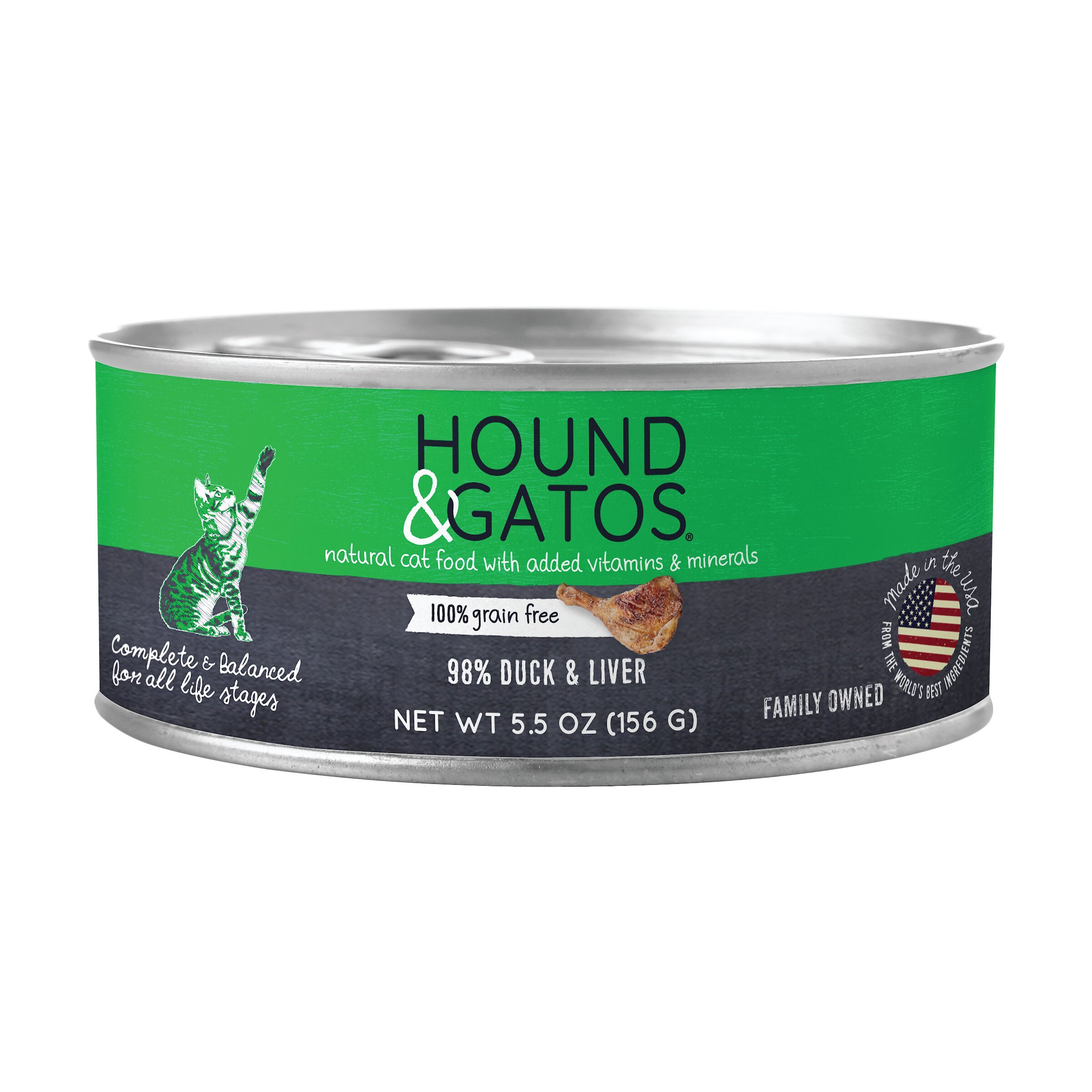 HOUND & GATOS 98 Duck & Liver Formula GrainFree Canned Cat Food