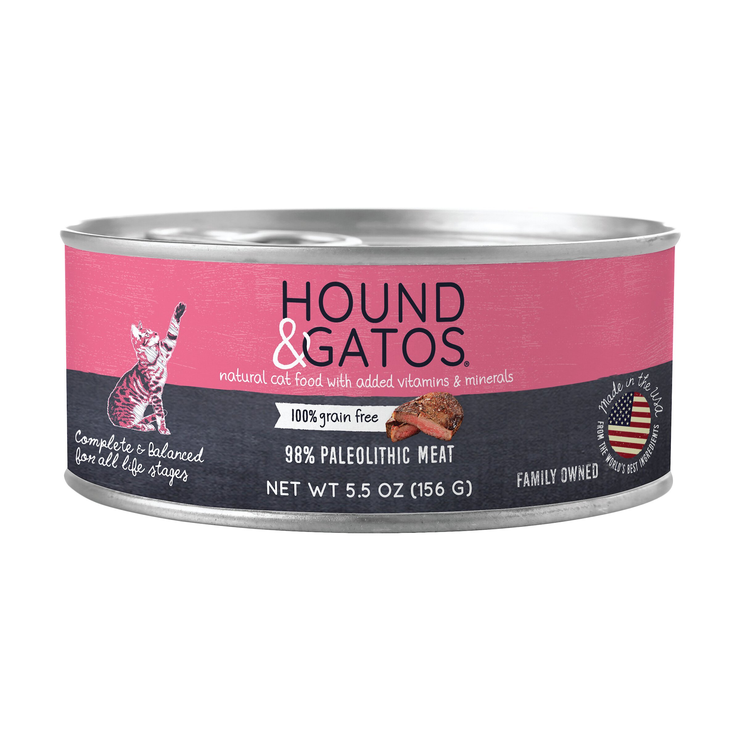 Hound & Gatos 98% Paleolithic Meat Grain-Free Dog Food