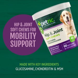 PetNC Natural Care Hip & Joint Soft Chews Joint Supplement for Dogs, 90 count