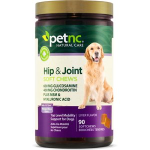 PetNC Natural Care Hip & Joint Mega Max Soft Chews Dog Supplement, 90 count