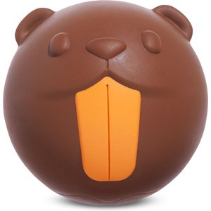 BARK Ricochet the Nutria Tough Dog Chew Toy, Brown, Large
