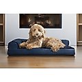 FurHaven Plush Deluxe Chaise Orthopedic Cat & Dog Bed w/Removable Cover, Deep Sapphire, Large