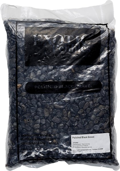Exotic Pebbles Polished Black Reptile & Terrarium Gravel, 20-lb bag slide 1 of 2