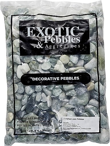 Exotic Pebbles Polished Jade Reptile & Terrarium Pebbles, 20-lb bag