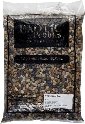 Exotic Pebbles Polished Mixed Reptile & Terrarium Gravel, 20-lb bag
