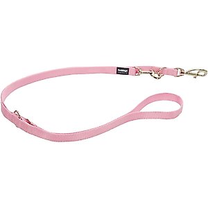 Red Dingo Classic Multi Purpose Nylon Hands-Free Running Dog Leash, Pink, 6.56-ft long, 5/8-in wide