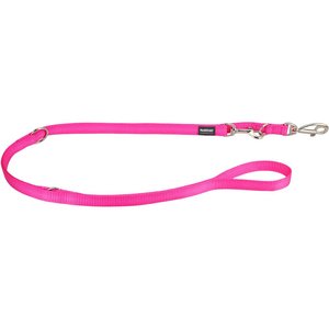 Red Dingo Classic Multi Purpose Nylon Hands-Free Running Dog Leash, Hot Pink, 6.56-ft long, 5/8-in wide