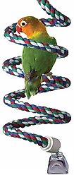 Super Bird Creations Rope Bungee Bird Perch, Color Varies, Small