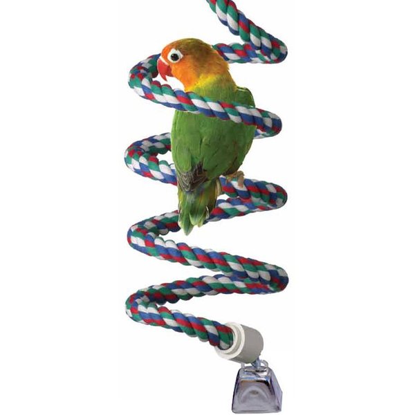 You & Me Multi-Color Zigzag Rope Bird Perch, Large