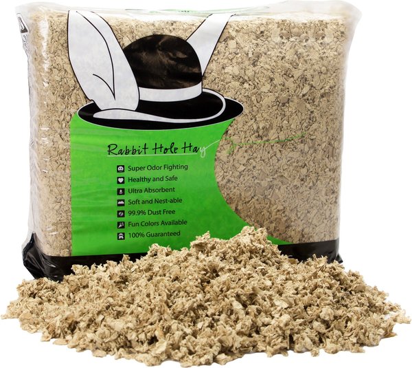 Rabbit Hole Hay Ultra Premium, Food Grade Paper Small Pet Bedding, Natural, 1.9-cu ft slide 1 of 3